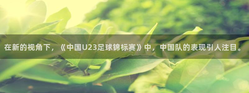 在新的视角下，《中国U23足球锦标赛》中，中国队的表现引人注目。